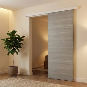 Porta scorrevole reversibile Cambridge in mdf rovere grigio, L 93 x H 212 cm, con binario Meli