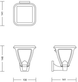 Philips - Applique a LED solare VAPORA LED/1,5W/3,7V 1500 mAh IP44