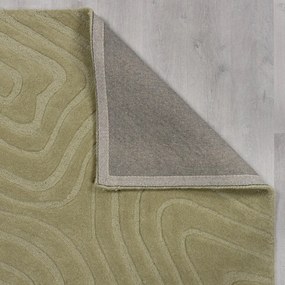 Tappeto in lana color kaki tessuto a mano 200x290 cm Mesmerise Sage - Flair Rugs
