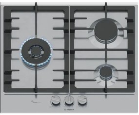 Piano cottura a gas da 60 cm con 3 fuochi, 8000 W - PCC6A5I90 - bosch