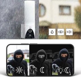 LED Telecamera smart per esterni con luce GoSmart LED/12W/230V IP65 Wi-Fi Tuya bianco