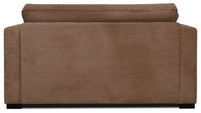 Divano in velluto a coste marrone chiaro 132 cm Mobby - Scandic