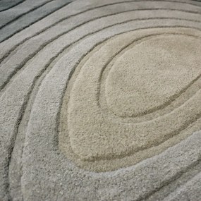 Tappeto blu in lana 160x230 cm Puddle Ombre Wool - Flair Rugs