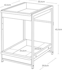 Ripiano aggiuntivo bianco in metallo 30x42 cm Tower – YAMAZAKI