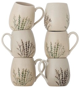 Tazze in set beige in gres 6 pz 400 ml Bea – Bloomingville