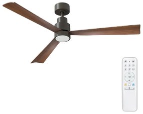 Ventilatore da soffitto MISI marrone, Ø 132 cm, CCT, dimmerabile, ARTE CONFORT IP20