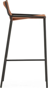 Sgabello da bar color terracotta in metallo (altezza della seduta 65 cm) Emily – Marckeric