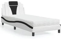 Letto con Materasso Nero e Bianco 80x200 cm in Similpelle 3208760