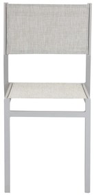 DEXTER - set tavolo in alluminio cm 160/240 x 90 x 75 h con 6 sedie Aulus