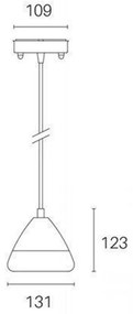 Sospesione Contemporanea Graal Alluminio Tortora 1 Luce Led 20W 3000K