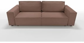 Divano letto 3 posti con contenitore RONDA rosso