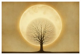 Quadro su tela – Albero della vita davanti alla luna