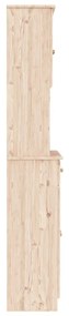 Credenza alta 77x35x188 cm in legno massello di pino