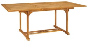 Set da pranzo da giardino 7 pz in legno massello di teak