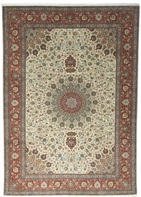 Tabriz Tappeto 350x250 Beige (Iran) Annodato A Mano