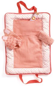 Baby Pomea - borsa fasciatoio per bambole - rosa con uccello