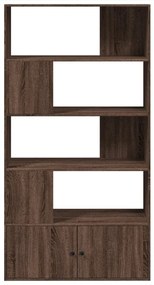 Libreria rovere marrone 100x36x189 cm in legno multistrato