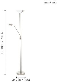 Eglo 93874 - LED dimmerabile lampada BAYA 1 LED/20W + LED/2,5W cromo opaco