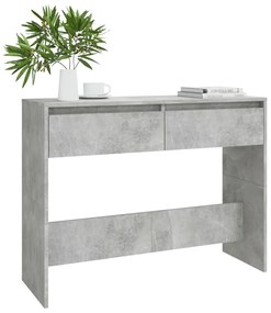 Tavolo consolle grigio cemento 100x35x76,5 cm in truciolato