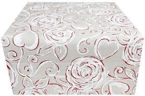 Runner Peonie rosse 50x150 cm  Made in Italy