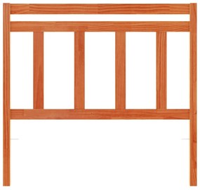 Testiera marrone cera 100 cm in legno massello di pino