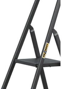 Scala in acciaio nero con portata di 125 kg a 4 gradini