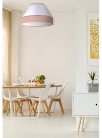 Duolla - Plafoniera AVIGNON 3xE27/15W/230V diametro 60 cm bianco/marrone