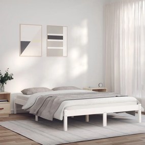 Giroletto bianco 135x190 cm legno massello di pino 4ft6 double