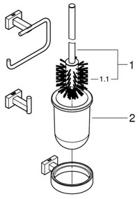 GROHE 40757001 - Set di accessori ESSENTIALS CUBE cromato lucido