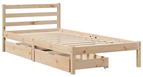 Letto senza materasso 90x200 cm in legno massello di pino