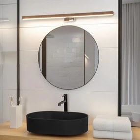 Brilagi-Illuminazione a LED per specchi da bagno WOODY MIRROR LED/15W/230V IP44 quercia/cromo