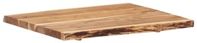 Piano del tavolo in legno massello di acacia 80x(50-60)x3,8 cm