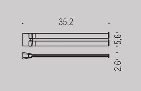 Colombo design Trenta B30120NM portasciugamani doppio a snodo nero opaco