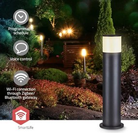 Nedis ZBLOP10RGBW - Lampada da esterno LED RGBW dimmerabile LED/10W/230V IP65 Wi-Fi Tuya nera