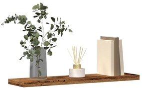 Mensole A Parete 4 Pz Legno Antico 40x10x1,5 Cm İn Truciolato /