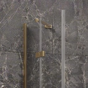 Box doccia 80x90 oro satinato doppio battente | KT1000G - KAMALU