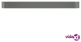 vidaXL Letto Giardino Acciaio Verniciato a Polvere 440x80x36 cm Grigio