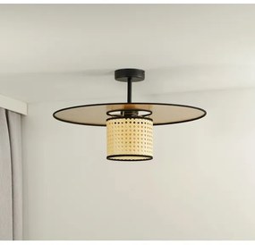 Duolla - Lampadario a plafone TOKYO RATTAN 1xE27/15W/230V diametro 50 cm oro/rattan