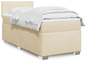 Giroletto A Molle Con Materasso Crema 90x190 Cm İn Tessuto /