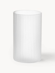 Set di 4 bicchieri da long drink in vetro soffiato con scanalatura in rilievo Ripple, 140 ml