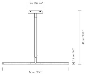 Lampadario LED nero in metallo con paralume in metallo Omni Ceiling – UMAGE