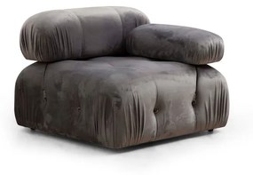 Modulo divano in velluto grigio scuro (angolo destro) Bubble - Artie