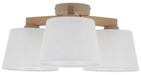 Brilagi - Plafoniera LATTE SABIA 3xE27/15W/230V pino/bianco