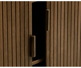 Mobile marrone in rovere con ante scorrevoli 113x90 cm Cavo - Unique Furniture