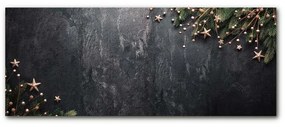 Quadro acrilico Ornamenti di stelle di Natale dell'albero di Natale 100x50 cm