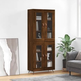 Credenza Rovere Marrone 69,5x34x180 Cm İn Legno Multistrato /