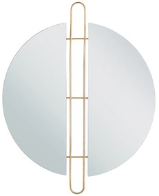 Specchio rotondo in metallo ø 52 cm oro ATTIN Beliani