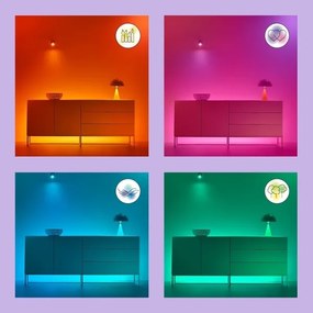 WiZ - Plafoniera LED RGB dimmerabile SUPERSLIM LED/22W/230V Wi-Fi nero