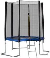 Trampolino Tappeto Elastico per Adulti 223x230 cm in con Rete di Sicurezza Blu