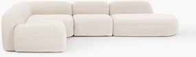 Divano angolare componibile XL in bouclé con chaise longue Wolke